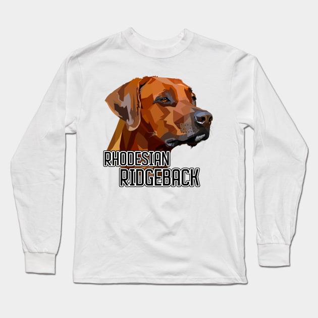 Rhodesian Ridgeback Dog Long Sleeve T-Shirt by Worldengine